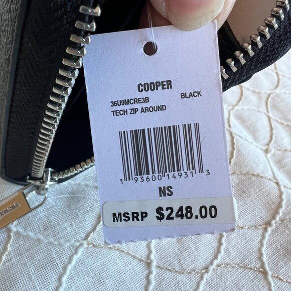 Michael Kors Copper Tech Zip Around Wallet Billfold MK Signature Canvas NWT - Picture 7 of 12